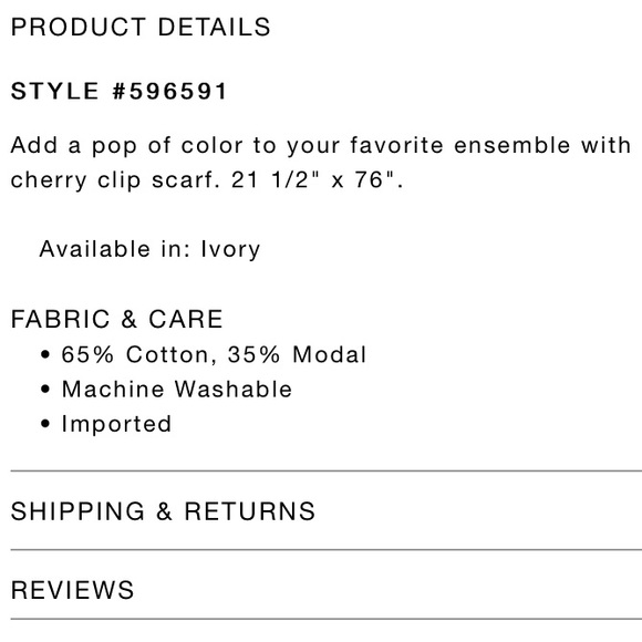 Ann Taylor Cherry Scarf - Picture 2 of 4